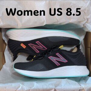 NWT New Balance Women US 8.5 Fresh Foam Roav Black Fuchsia WROAVRM1